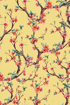 梅花印花花型图片