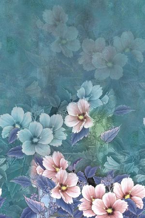 手绘花卉印花花型图片