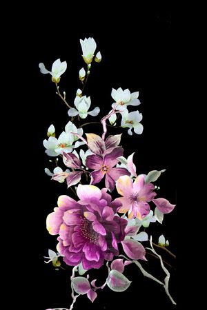 国画印花花型图片