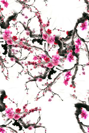 梅花印花花型图片