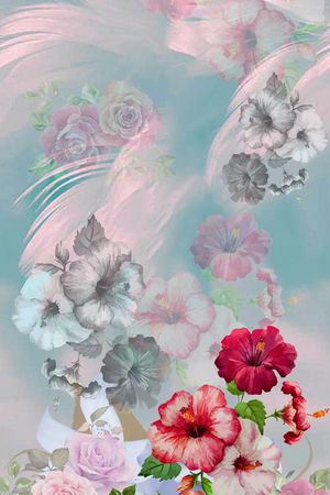 水彩花卉印花花型图片