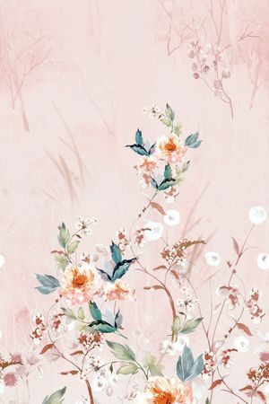 手绘花卉印花花型图片