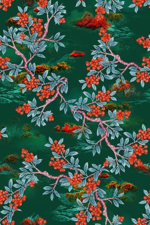 中老年印花花型图片
