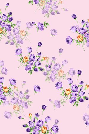 小碎花印花花型图片