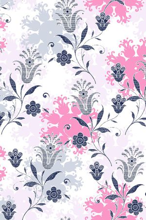 春夏花型印花花型图片