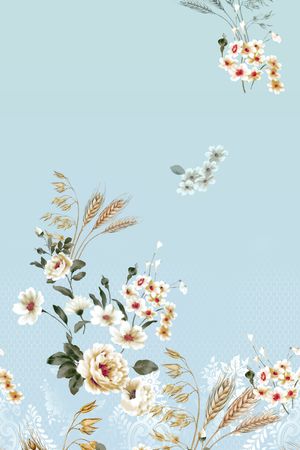 手绘花卉印花花型图片