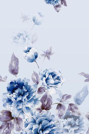 手绘花卉印花花型图片