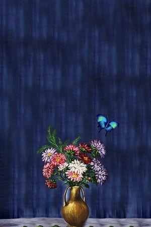 菊花印花花型图片