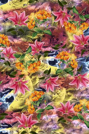 小碎花印花花型图片