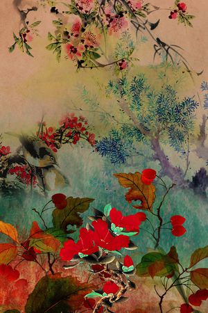 梅花印花花型图片
