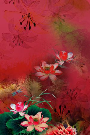 花卉印花花型图片