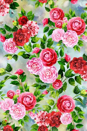 小碎花印花花型图片