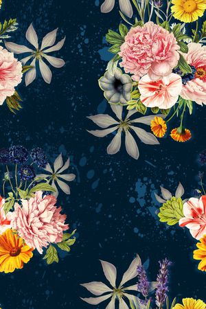 泼墨印花花型图片