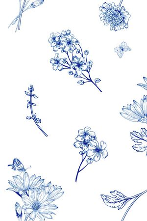 衬衫印花花型图片