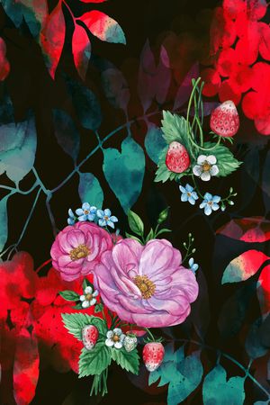 花卉印花花型图片