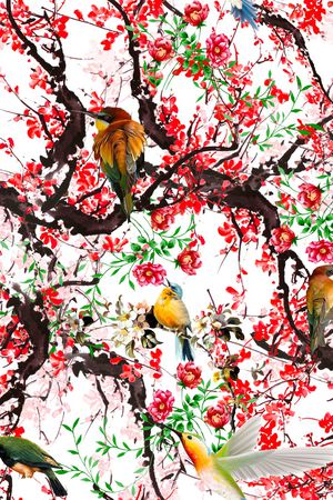 梅花印花花型图片