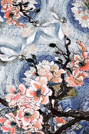 定位花印花花型图片