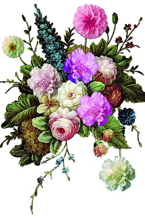鲜花印花花型图片