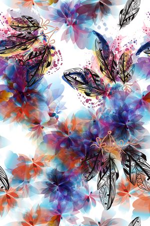 抽象印花花型图片